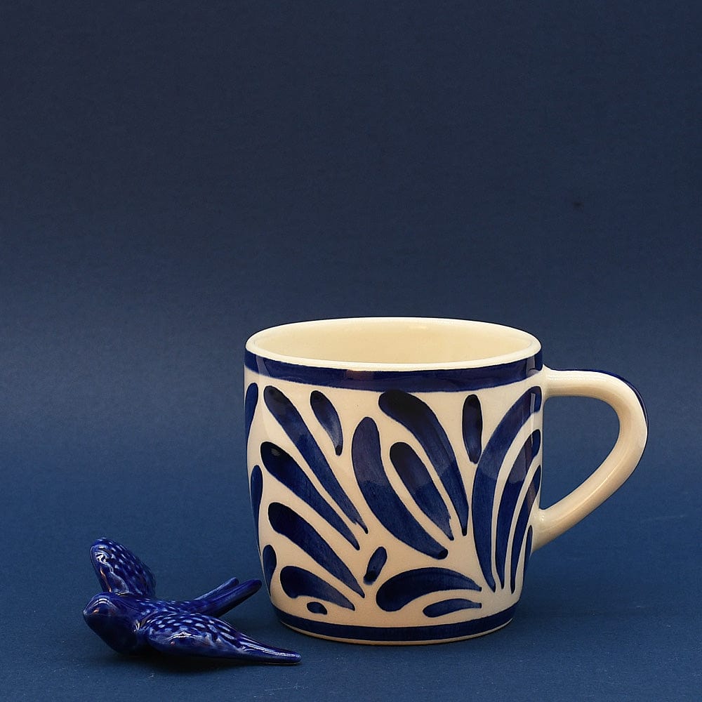 Grand mug en céramique portugaise bleu Grand mug en céramique "Andorinha" - Bleu