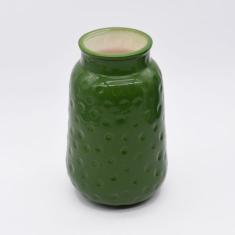Grand saladier en céramique rouge I Motifs dentelles portugaises Vase en céramique - Vert