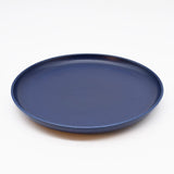 Grande assiette en grès anthracite I Vaisselle portugaise Assiette en grès “Pacifica" - Bleue - 21cm