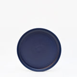 Grande assiette en grès anthracite I Vaisselle portugaise Assiette en grès “Pacifica" - Bleue - 21cm