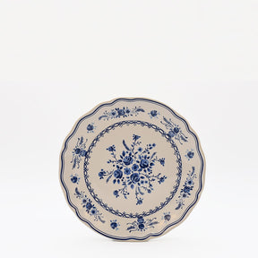 Grande assiette en grès en forme de feuille de chou Assiette en grès "Vila" 21cm - Blanc