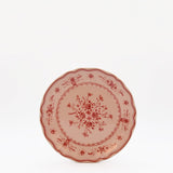 Grande assiette en grès en forme de feuille de chou Assiette en grès "Vila" 21cm - Rose