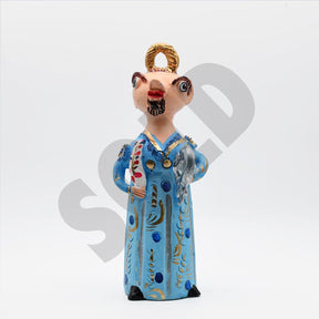 Grande figurine de Saint Pierre en terre cuite par Julia cota São Pedro 35cm - Jùlia Côta