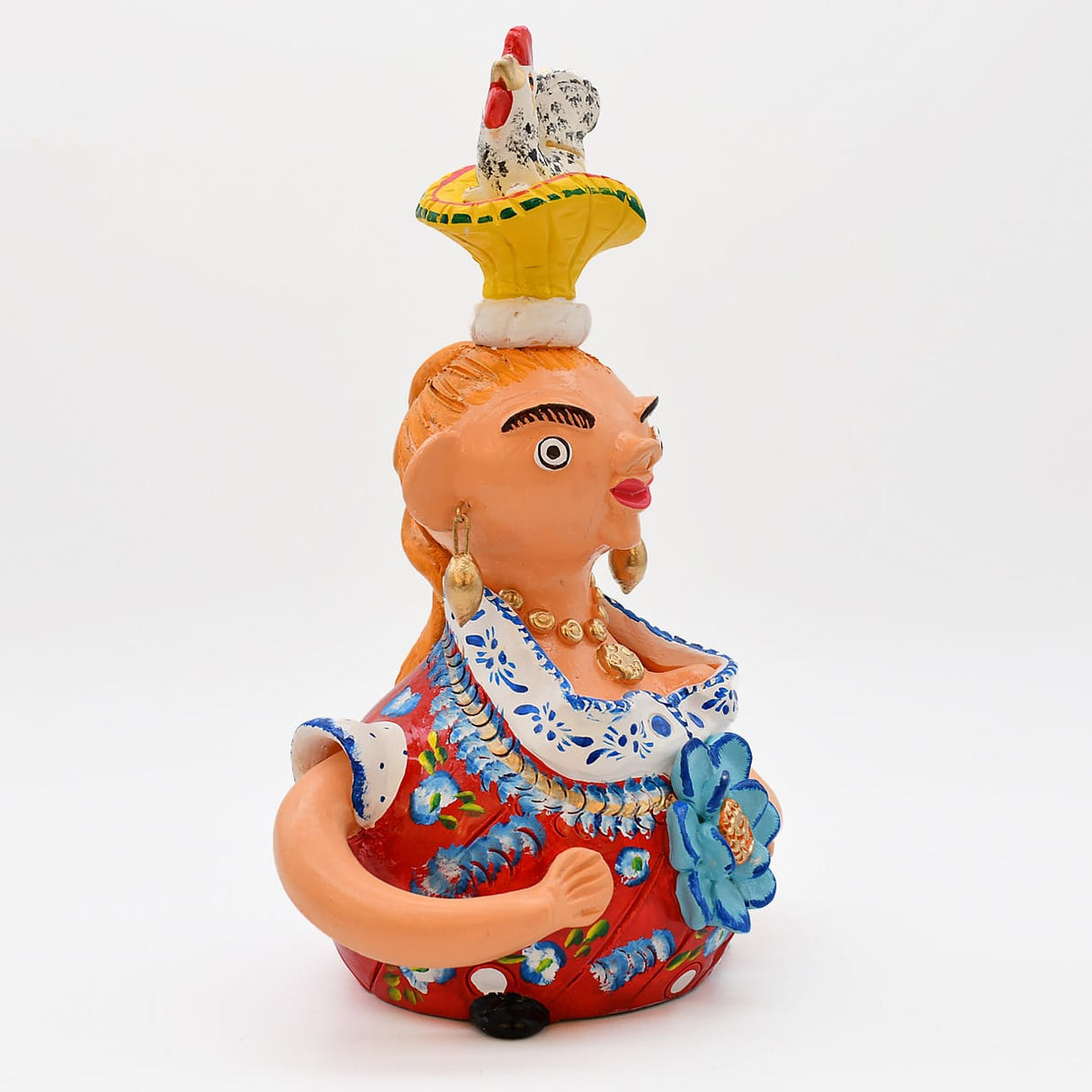 Grande figurine en terre cuite I Ar naïf du Portugal Boneca Barriguda 25 cm - Prazeres Côta