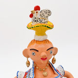Grande figurine en terre cuite I Ar naïf du Portugal Boneca Barriguda 25 cm - Prazeres Côta