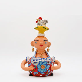 Grande figurine en terre cuite I Ar naïf du Portugal Boneca Barriguda 25 cm - Prazeres Côta