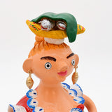 Grande figurine en terre cuite I Ar naïf du Portugal Boneca Barriguda 25 cm - Prazeres Côta