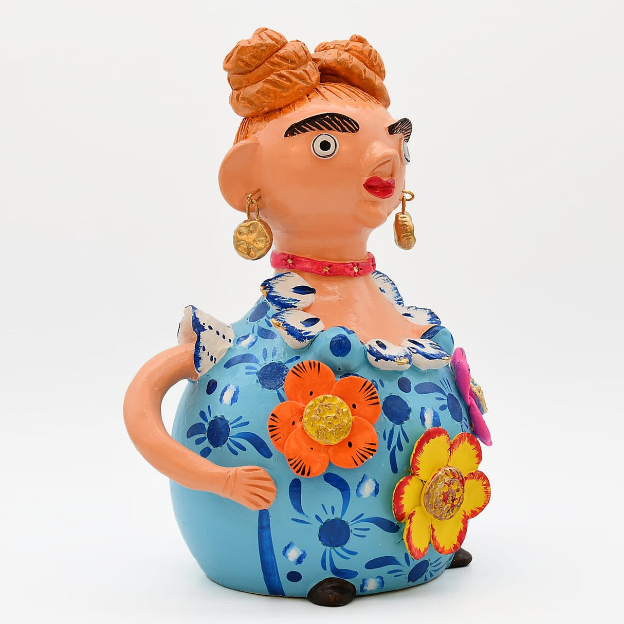 Grande figurine en terre cuite I Ar naïf du Portugal Boneca Barriguda 30 cm - Prazeres Côta
