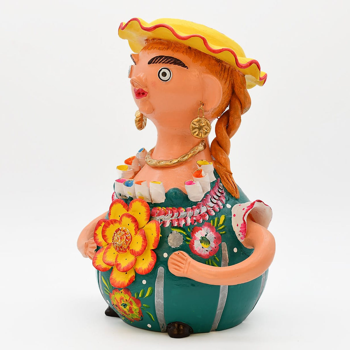 Grande figurine en terre cuite I Ar naïf du Portugal Boneca Barriguda 40cm - Prazeres Côta