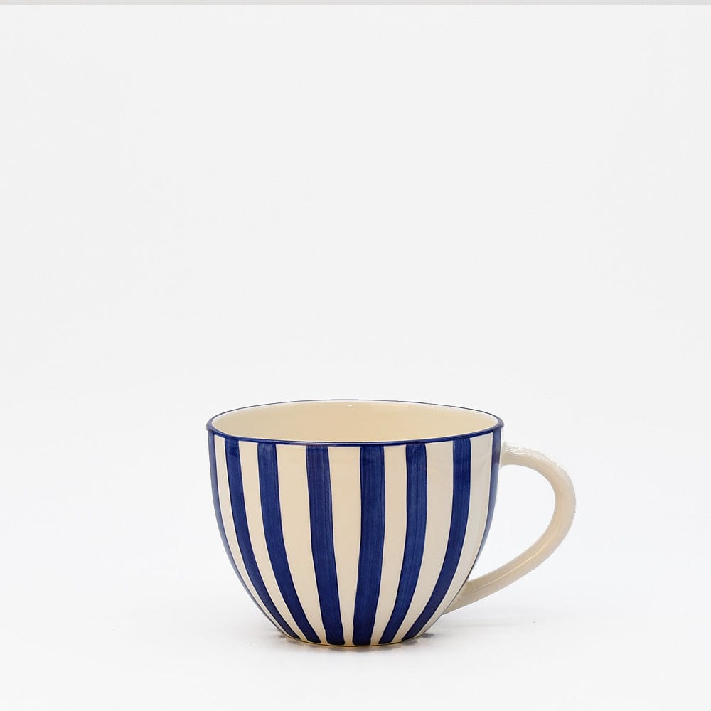 Grande tasse en porcelaine portugaise I Vente en ligne Grande tasse "Costa Nova Mar" - Bleue