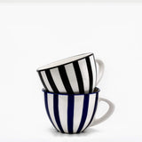 Grande tasse en porcelaine portugaise I Vente en ligne Grande tasse "Costa Nova Mar" - Noire