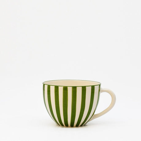 Grande tasse en porcelaine portugaise I Vente en ligne Grande tasse "Costa Nova Mar" - Verte