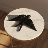 Hirondelle noire céramique 20cm - vue du dessus
