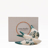 Hirondelle portugaise en céramique – Cadeau symbolique Luisa Paixão Coffret hirondelle "Azulejos" verte