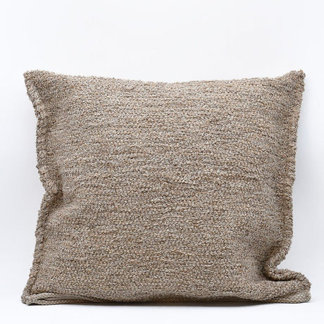 Housse de coussin beige de grandes dimensions Housse de coussin artisanale 60x60 - Beige