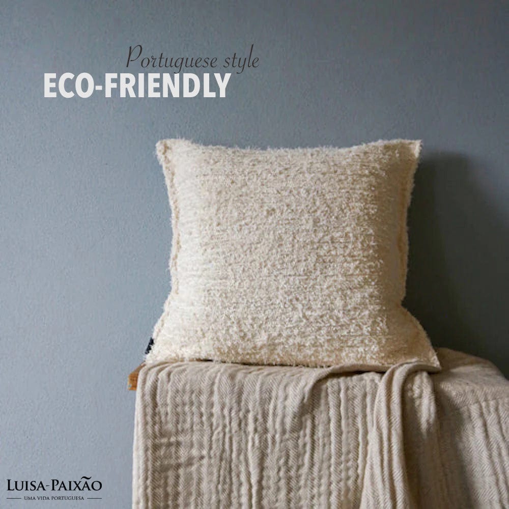 Housse de coussin contemporaine et naturelle Housse de coussin en fibres recyclées "Mara"