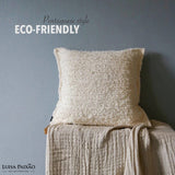 Housse de coussin contemporaine et naturelle Housse de coussin en fibres recyclées "Mara"