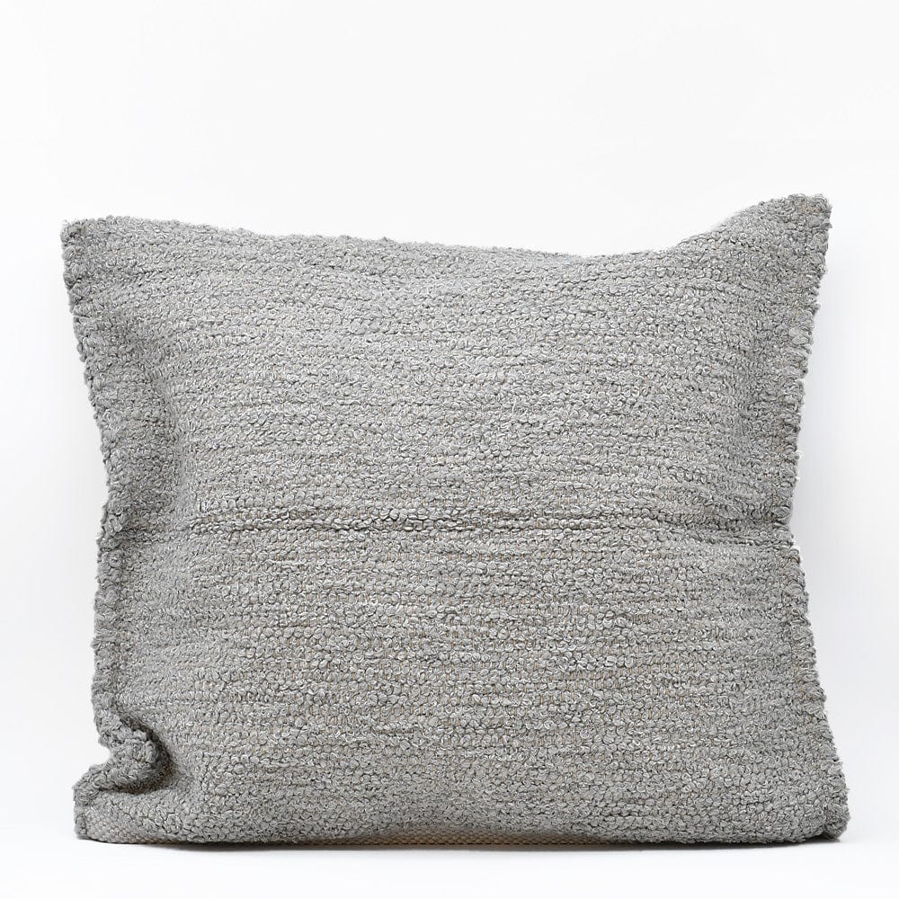 Housse de coussin gris clair de grandes dimensions Housse de coussin artisanale 60x60 - Gris clair