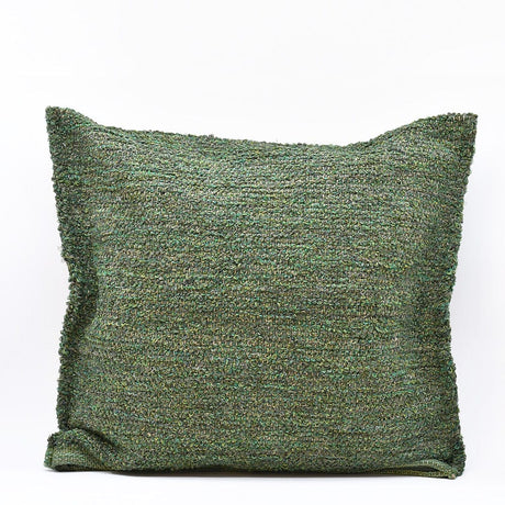 Housse de coussin grise en coton du Portugal  Housse de coussin artisanale 60x60 - Vert moyen