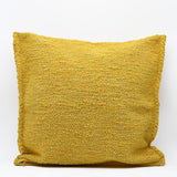 Housse de coussin jaune de grandes dimensions Housse de coussin artisanale 60x60 - Jaune