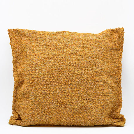 Housse de coussin ocre de grandes dimensions Housse de coussin artisanale 60x60 - Ocre