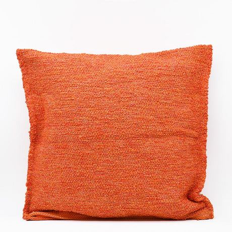 Housse de coussin orange de grandes dimensions Housse de coussin artisanale 60x60 - Orange