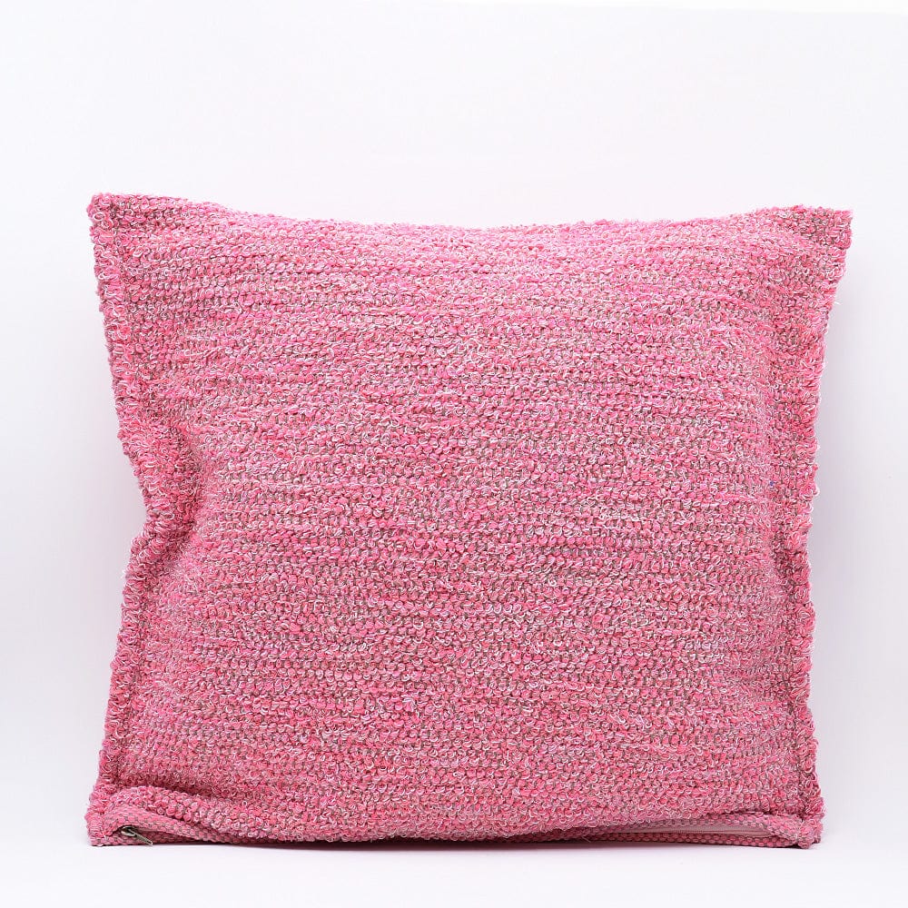 Housse de coussin rose de grandes dimensions Housse de coussin artisanale 60x60 - Rose