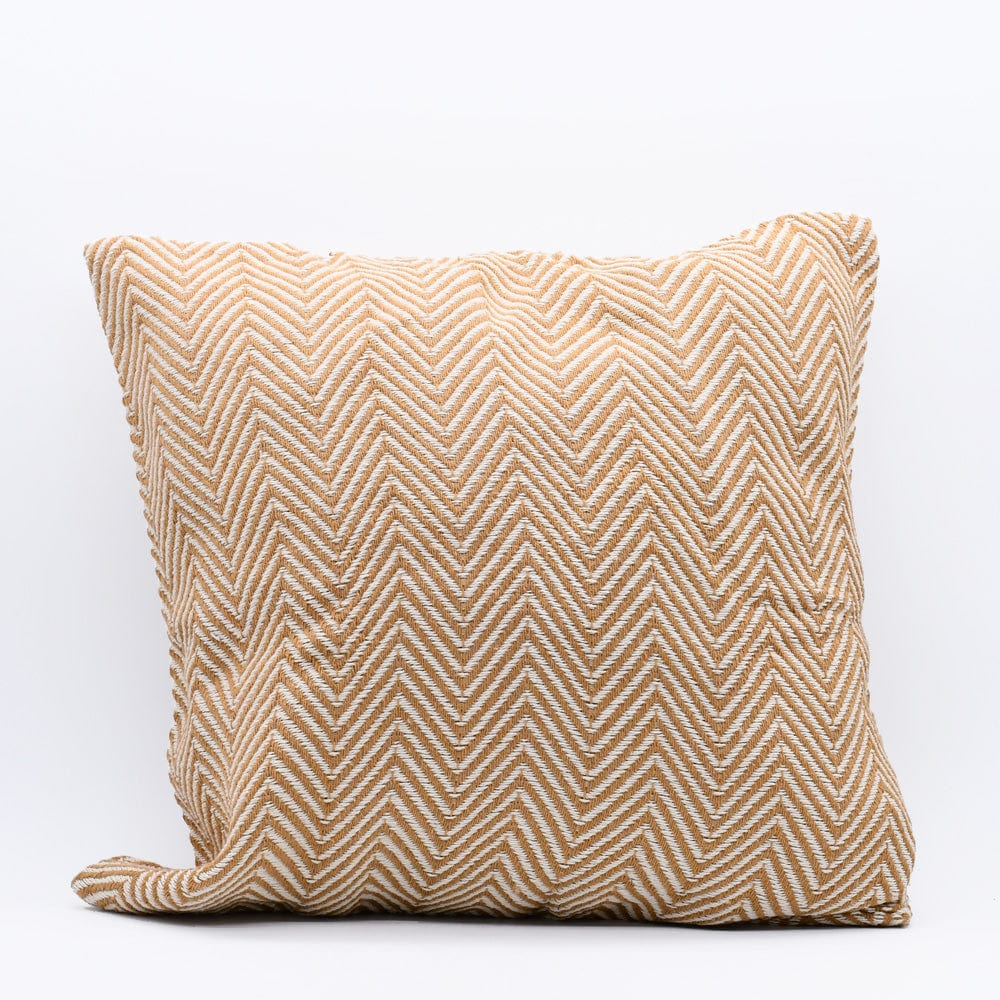 Housse de coussin "Tapete de Trapo" bleu ciel Housse de coussin "Chevrons" 50x50cm - Camel