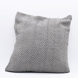 Housse de coussin "Tapete de Trapo" bleu ciel Housse de coussin "Chevrons" 50x50cm - Gris