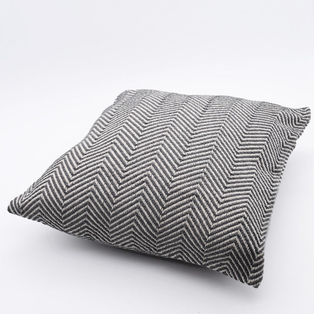 Housse de coussin "Tapete de Trapo" bleu ciel Housse de coussin "Chevrons" 50x50cm - Gris