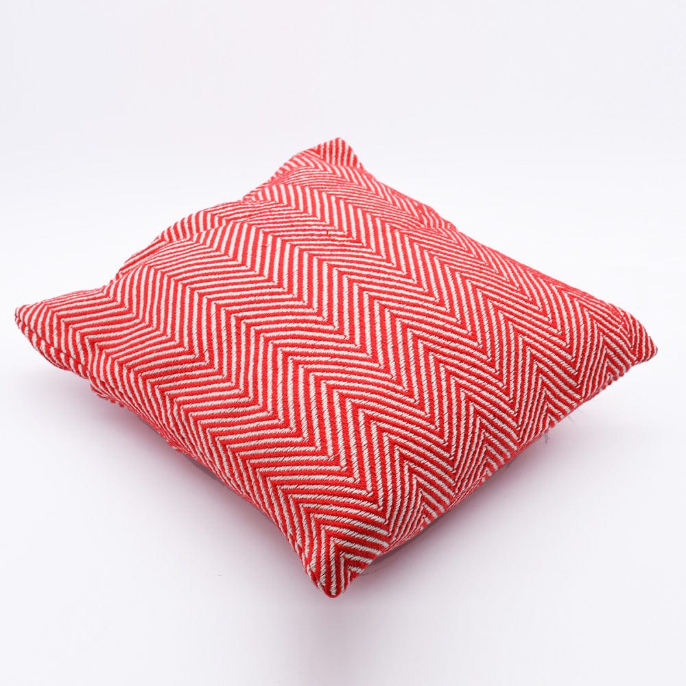 Housse de coussin "Tapete de Trapo" bleu ciel Housse de coussin "Chevrons" 50x50cm - Rouge