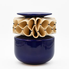 Jarra de Rufos – Jarre artisanale portugaise en faïence bleue Vase en céramique "A Jarra de Rufos" - Bleu