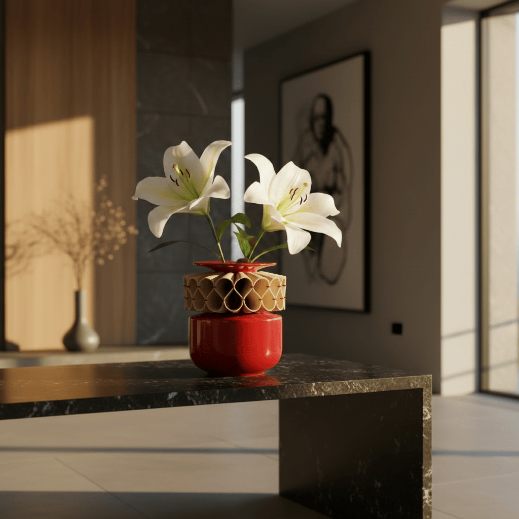 Jarra de Rufos – Jarre artisanale portugaise en faïence rouge Vase en céramique "A Jarra de Rufos" - Rouge