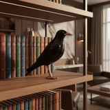 Merle I Oiseau en céramique et laiton Corbeau en céramique "O Corvo"
