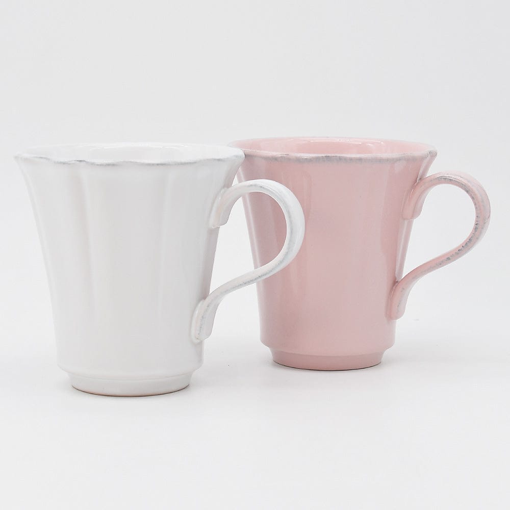 Mug blanc en grès fin Mug en grès fin "Rosa" - Blanc