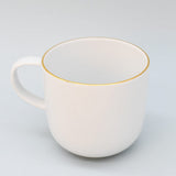 Mug en porcelaine blanche à bord doré – Fabriquée au Portugal Mug en porcelaine "Resonance"