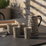 Mug Tourbillon noir & crème en céramique artisanale Mug “Redemoinho” - Noir
