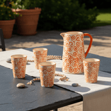 Mug Tourbillon orange & crème en céramique artisanale Mug “Redemoinho” - Orange