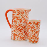 Mug Tourbillon orange & crème en céramique artisanale Mug “Redemoinho” - Orange