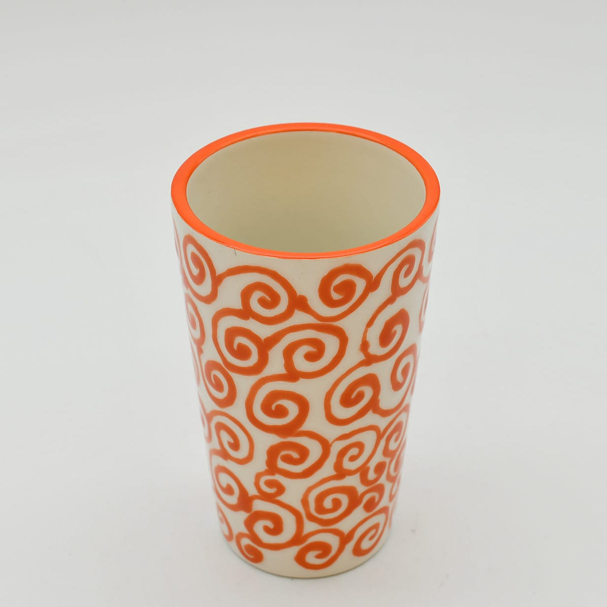 Mug Tourbillon orange & crème en céramique artisanale Mug “Redemoinho” - Orange