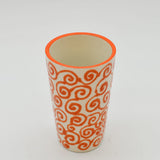 Mug Tourbillon orange & crème en céramique artisanale Mug “Redemoinho” - Orange