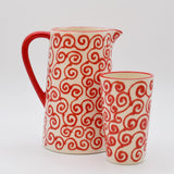 Mug Tourbillon rouge & crème en céramique artisanale Mug “Redemoinho” - Rouge