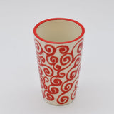 Mug Tourbillon rouge & crème en céramique artisanale Mug “Redemoinho” - Rouge