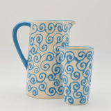 Mug Tourbillon turquoise & crème en céramique artisanale Mug “Redemoinho” - Turquoise