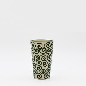 Mug Tourbillon vert & crème en céramique artisanale Mug “Redemoinho” - Vert