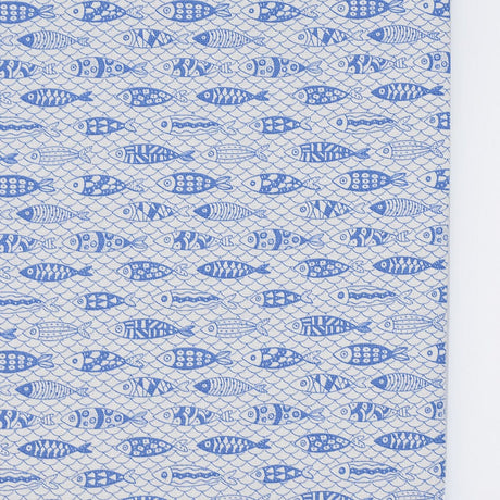 Nappe portugaise en coton motifs sardines bleues Nappe en coton "Sardinhas" - Bleu