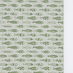 Nappe portugaise en coton motifs sardines vertes Nappe en coton "Sardinhas" - Vert