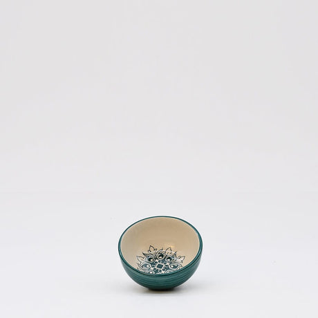 Petit bol de 8cm motifs azulejos verts portugais Petit bol en céramique "Brasão" 8cm - Vert