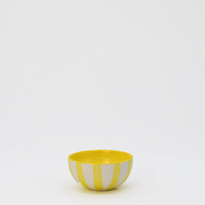 Petit bol en céramique rayé jaune et blanc Petit bol rayé  "Costa Nova Mar" - Jaune
