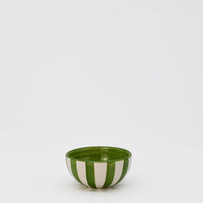 Petit bol en céramique rayé vert et blanc Petit bol rayé  "Costa Nova Mar" - Vert